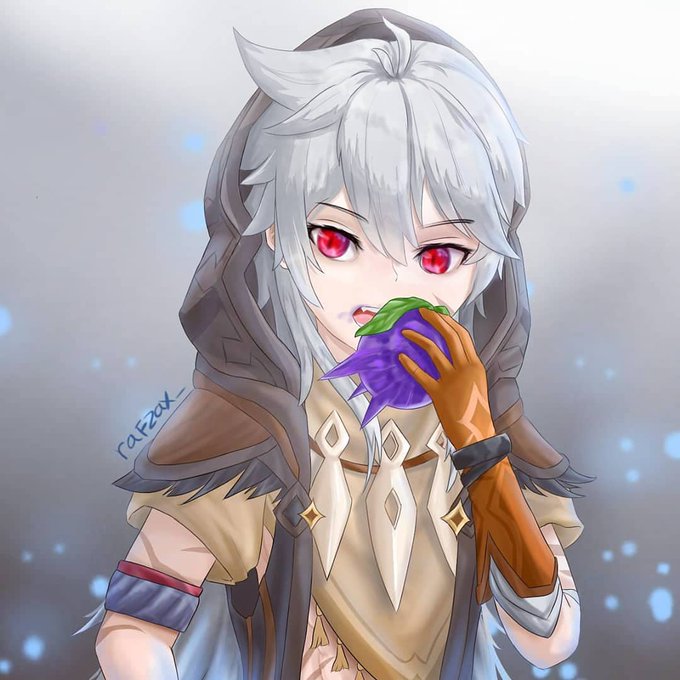 wolvguardian's tweet photo. ╭═════════💜═╮
             🅁🄰🅉🄾🅁
╰═💜═════════╯ 
weapon: Claymore
Age: 18
Occupation: Hunter
Region: Monstadt
Loves: Fruits, Meat, hunting, wolfhooks, friends
Hates: Abyss mage, hilichurls, someome who hurts Boreas, Pyro, rude people. https://t.co/xHCZOvyv9K