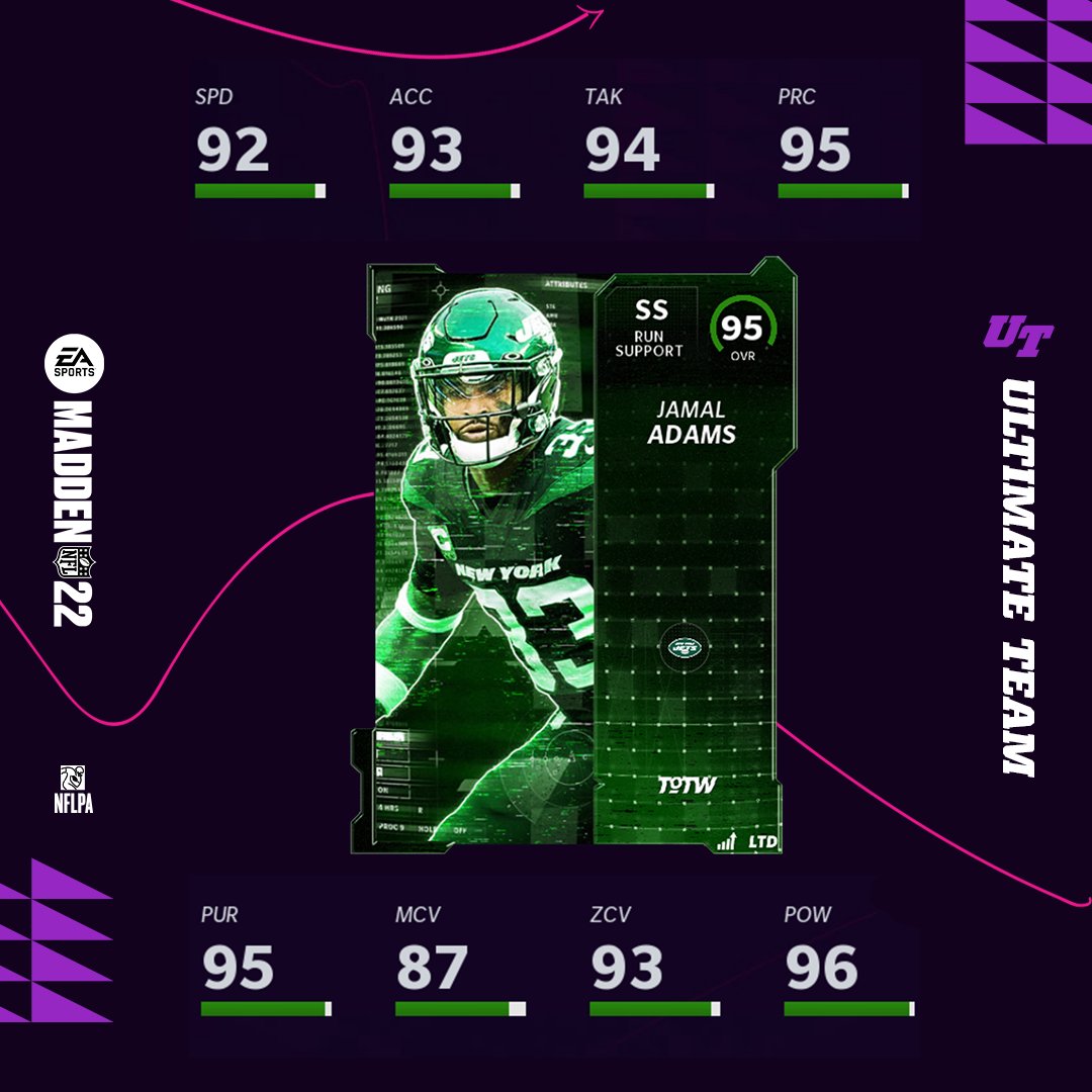 EASPORTS_MUT's tweet image. TOTW - Week 10

⏳ LTD: @Prez (SS)
NYG vs. NYJ - 11/10/2019
9 TKLS | 2 Sacks | 2 FF | 1 FR | TD

🦸‍♂️ Hero: @snakestakes (QB)
DET vs. ARI - 11/18/2001
334 Passing YDS | 4 TD

🦸‍♂️ Hero: @EKD92 (ROLB)
BAL vs. CIN - 11/10/2013
3 TFL | 3 Sacks | PD