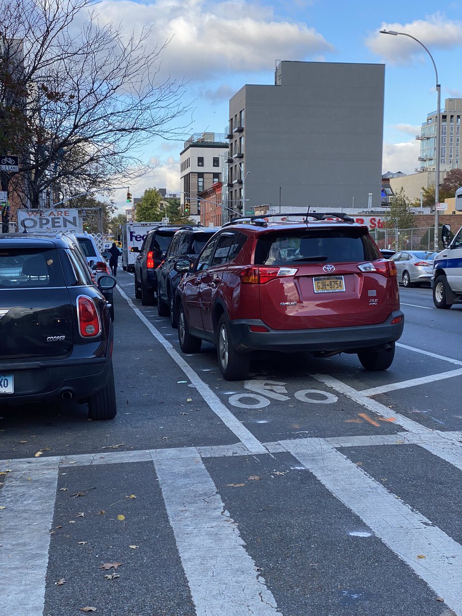 I present: the Bedford Avenue bike lane. Think we can fix this @osse2021?