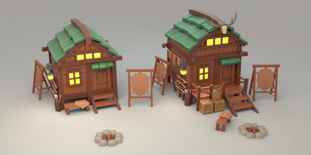 We are still working on the major city building update for #becastled All old buildings will have visible upgrades. Here is the new look of hunter's hut

See more of what we're working on in our dev log:
store.steampowered.com/app/1330460/Be…

#indiedev #lowpoly #citybuilding