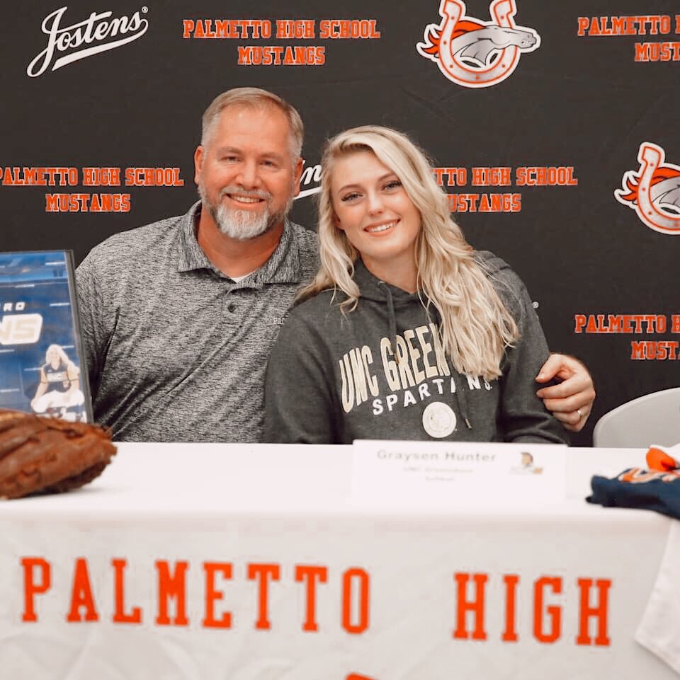 HunterGraysen's tweet photo. Just a few people who helped me be where I am today! So thankful for you all! Officially a Spartan!! SO EXCITED!💛💙 https://t.co/IqXvSprTQb