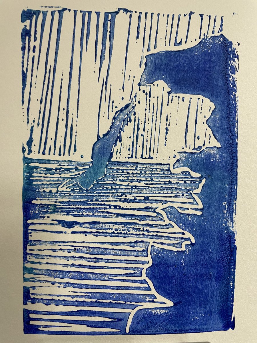 Meg_G_author's tweet image. The last #inktober prompt was #risk so I went with #cliffdiving as sometimes you just have to take a leap of faith!

#inktober2021 #inktoberchallenge￼ #leapoffaith #diving #divinglife #linocut #linoprint #linoprinting