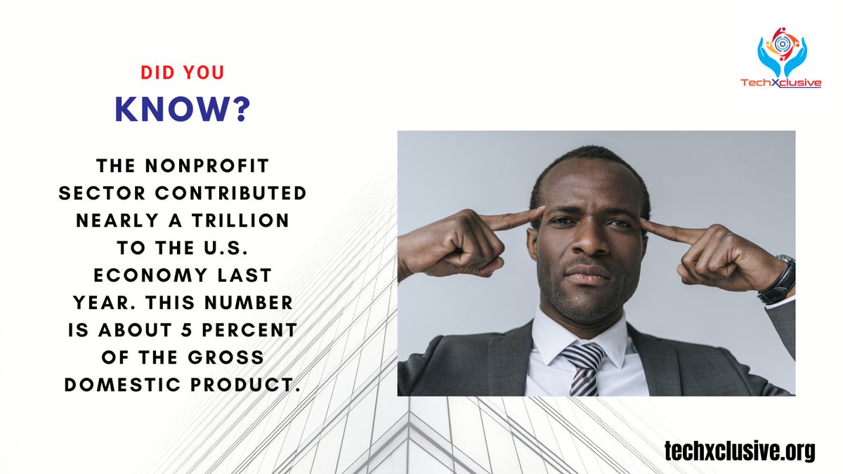 TechXclusive1's tweet photo. Here's something interesting that you need to know about nonprofits!

#nonprofits #techxclusive #trivia #education #goodtoknow #technology https://t.co/NhVBxd9Unz