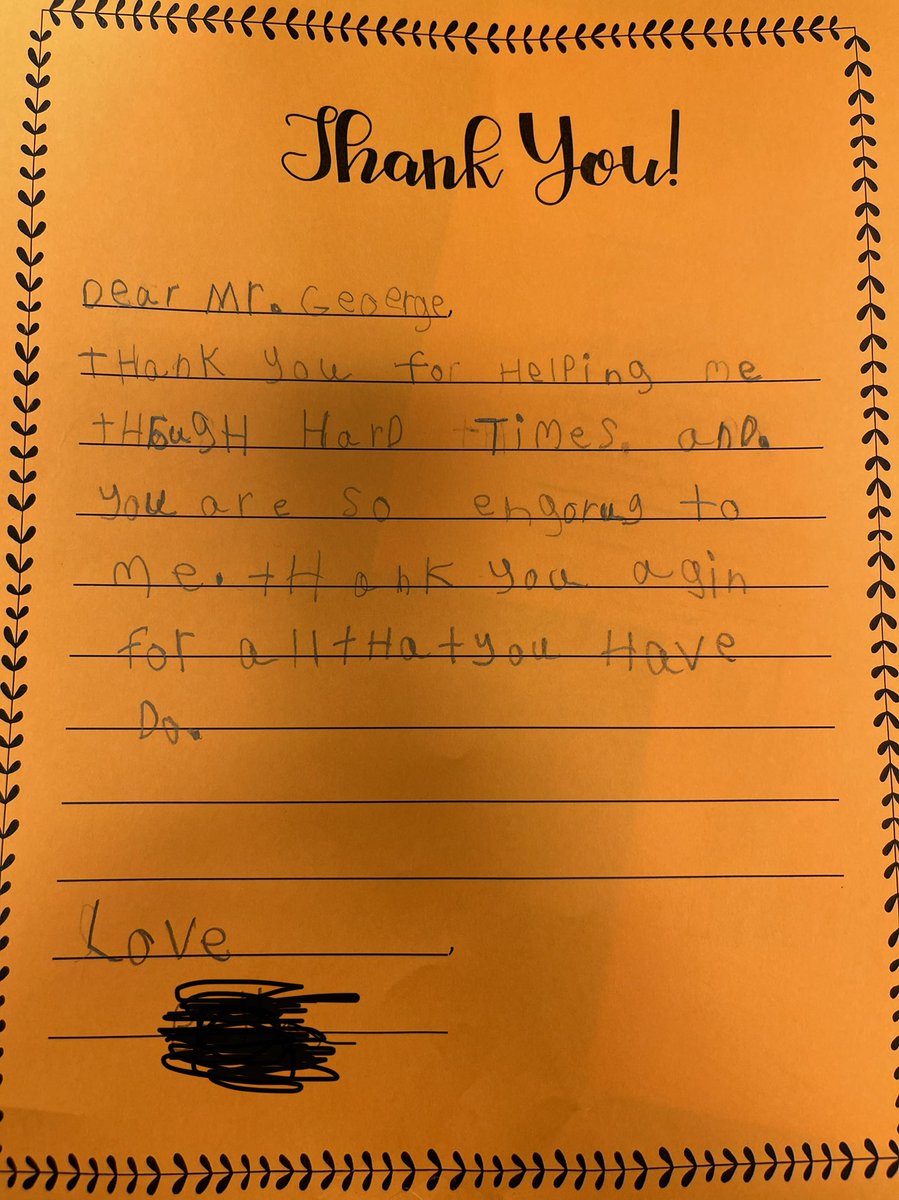 The days are long and the weeks are longer, but this note serves as a reminder for WHY I do what I do every day. I am amazed at everyone who is in education. This year has been beyond challenging, but you are making a difference every day. #wildcats