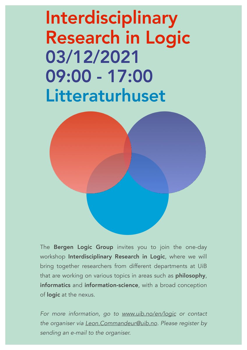 olehjortland's tweet photo. Our PhD student Leon Commandeur is organizing an event on interdisciplinary research in logic – and it's not on zoom! It's @UiB logicians from different departments meeting up to talk logic. @bergenlogic https://t.co/U4HWqnfLHy