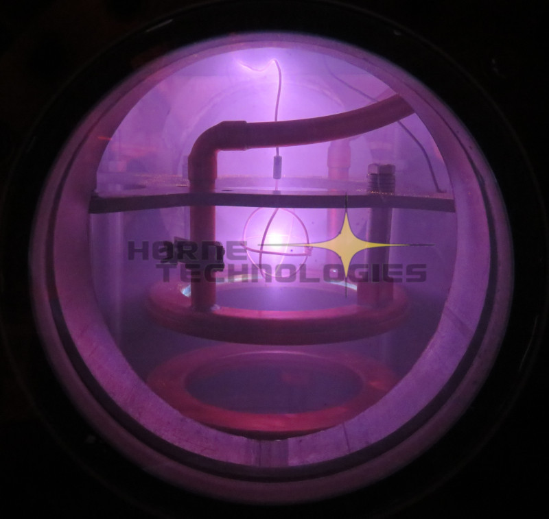 Horne Technologies is pleased to announce that this weekend we had our first confirmed fusion. Our first generation prototype was outfitted with a small fusor grid in order to start testing detector integration, in preparation for our large device to be online early next year.