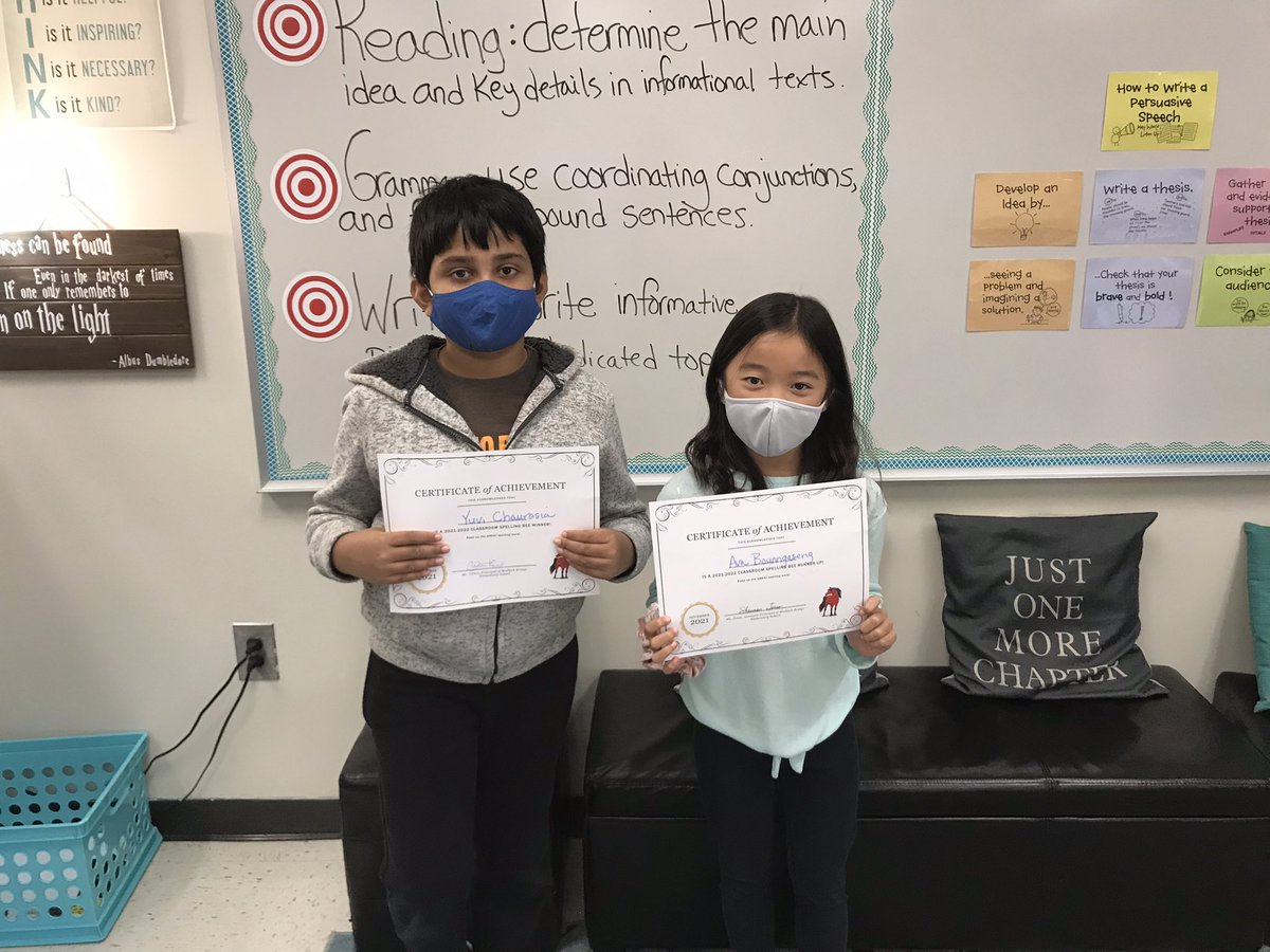 So proud of all my super spelling bee 🐝 winners! #embracethejourneymbes