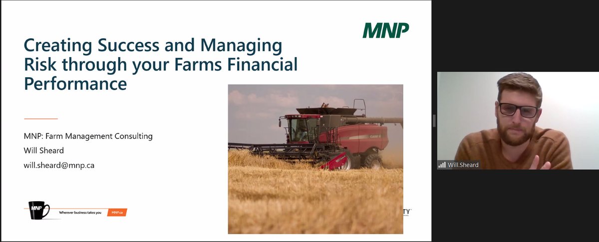 Next up, Will Sheard from @MNP_Ag
 is talking to #OYFF2021 attendees about farming financial planning and "cowculating" some FUN rations!
