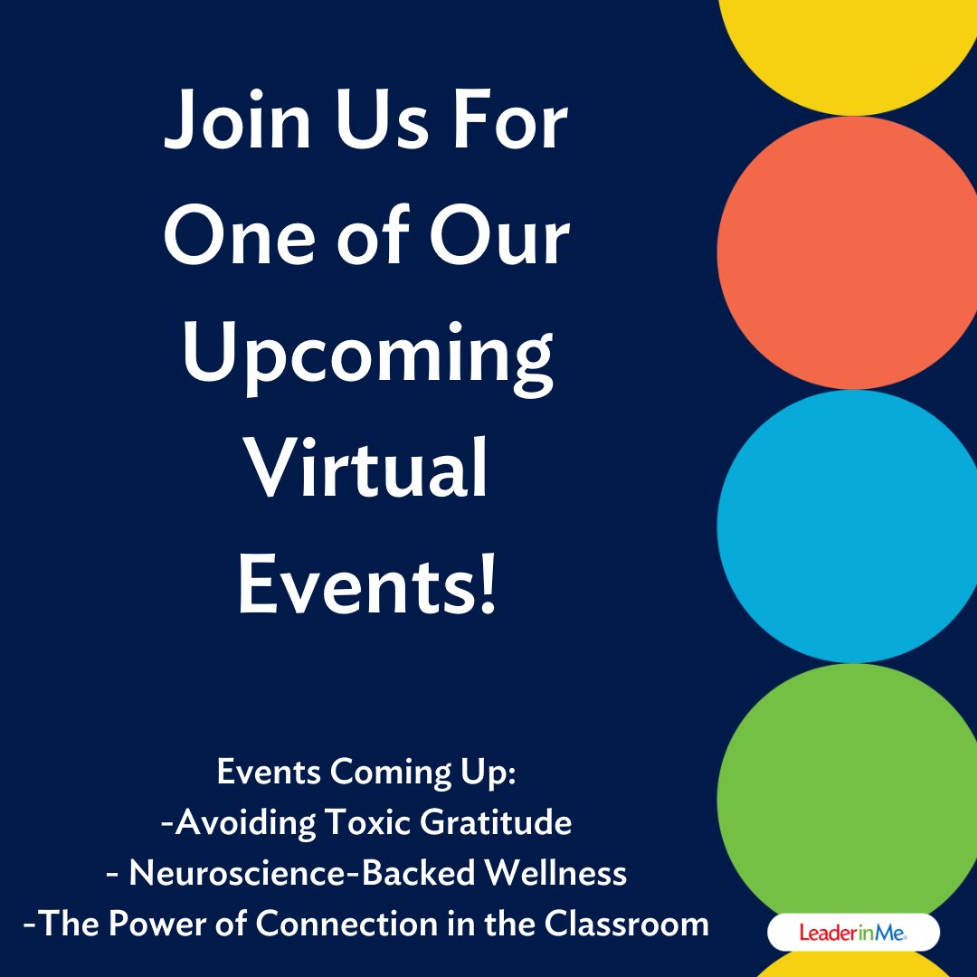 FADSS Gold partner <a href="/TheLeaderinMe/">The Leader in Me</a> is hosting a live webinar series focused on: building resilience, shaping school culture, rethinking discipline and more!

Join live online or register to receive the replay:
leaderinme.org/events