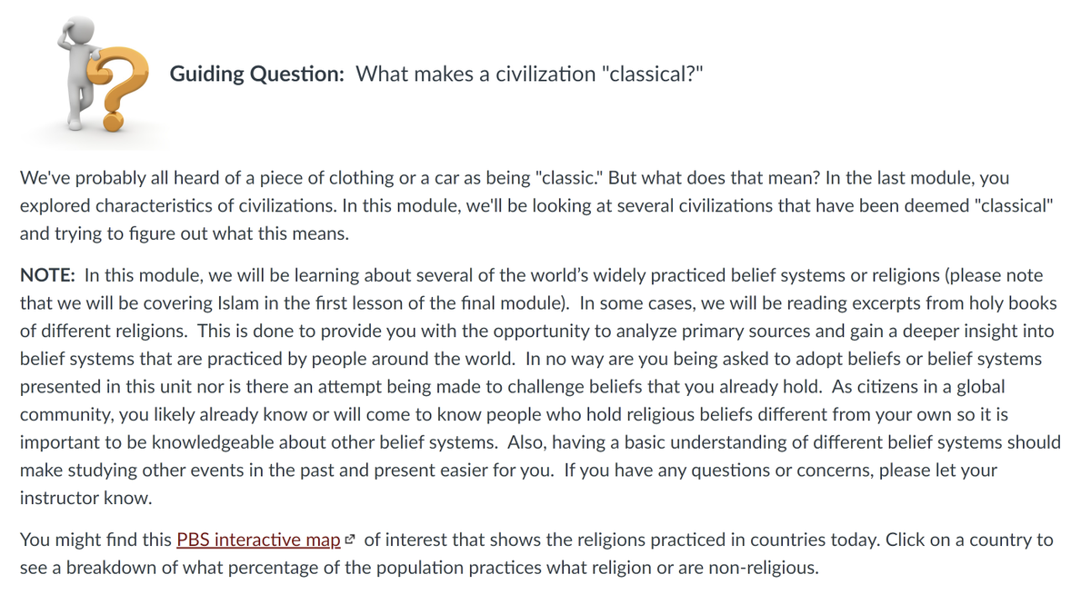 CHitch94's tweet photo. @ReligionMatter5 @NanaTeacher22 This is my intro for the module in world history (first semester) where we cover several world religions and belief systems. #sschat https://t.co/jqlti3e9xn