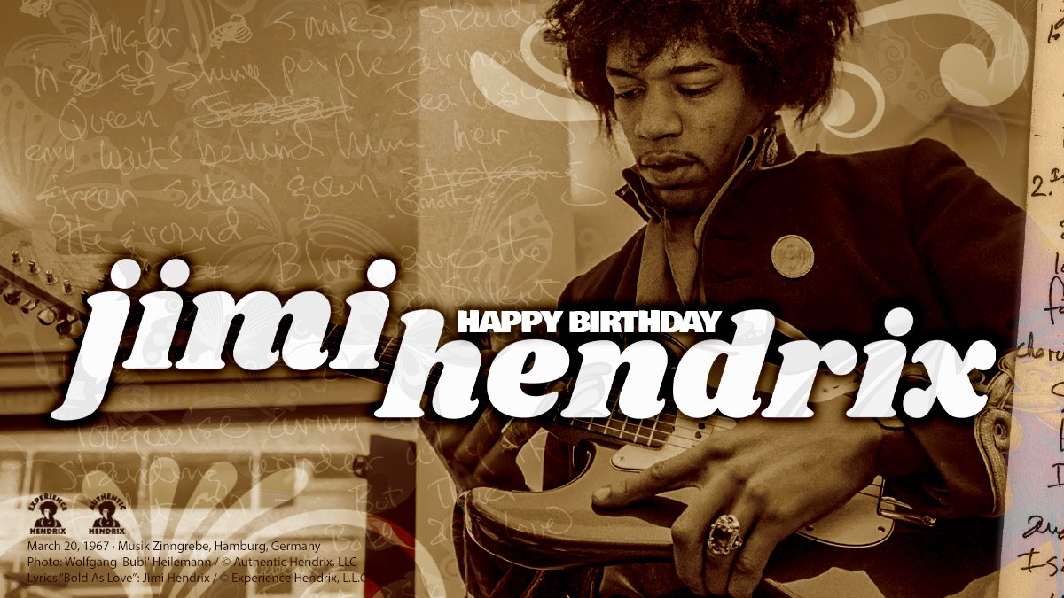 JimiHendrix's tweet image. HAPPY BIRTHDAY JIMI HENDRIX

Today we celebrate the life, music and legacy of the world's greatest guitarist.  Your influence and legacy continues to inspire us all.

#HappyBirthday #JimiHendrix #WeAreAllExperienced #StayExperienced