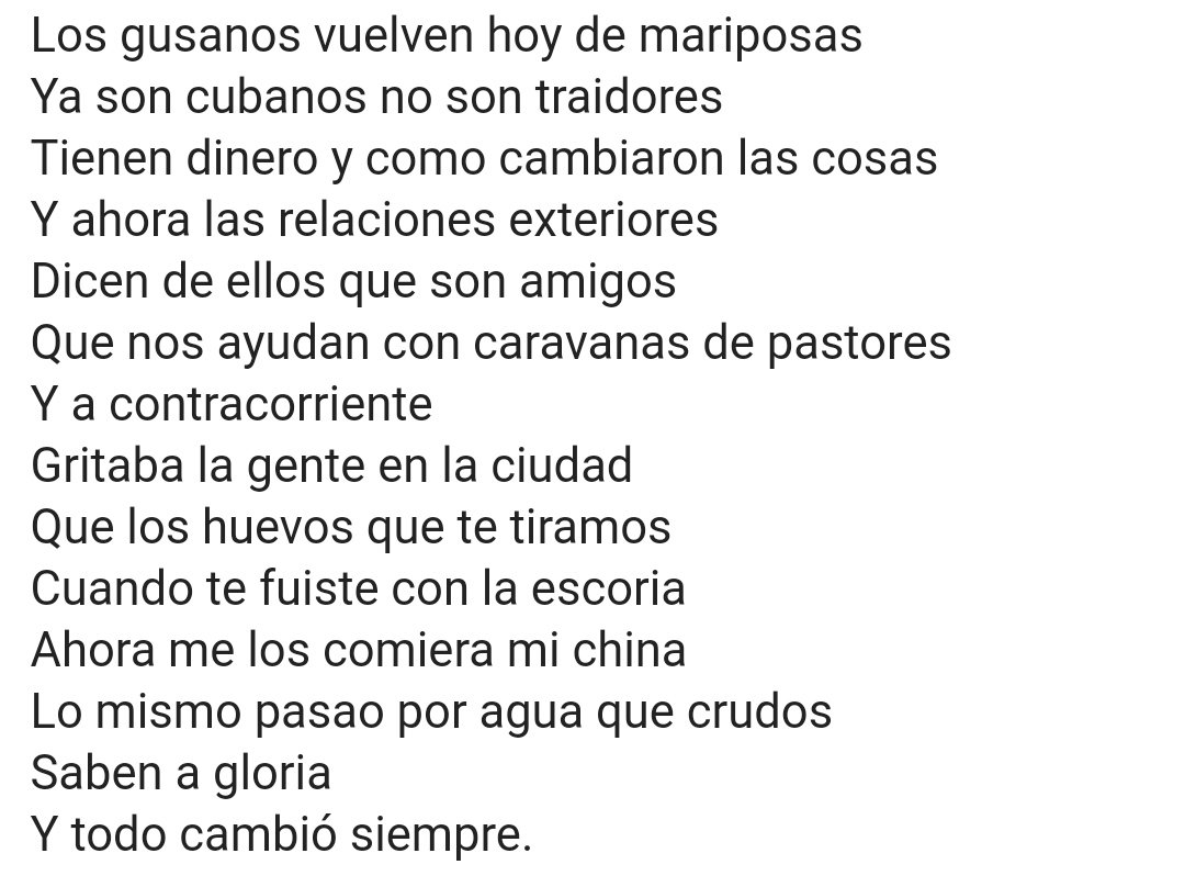 Ailin272's tweet photo. @ACubaSeRespeta @SandraG92289113 @Roxy_Diaz92 @MiradasdeCuba @PanuelosRojos_ @ETECSA_Cuba Nuevamente te invito, pero ahora a que escuches a Erik Sánchez. Qué rápido olvidamos 😶 https://t.co/gHroiQje2Q
