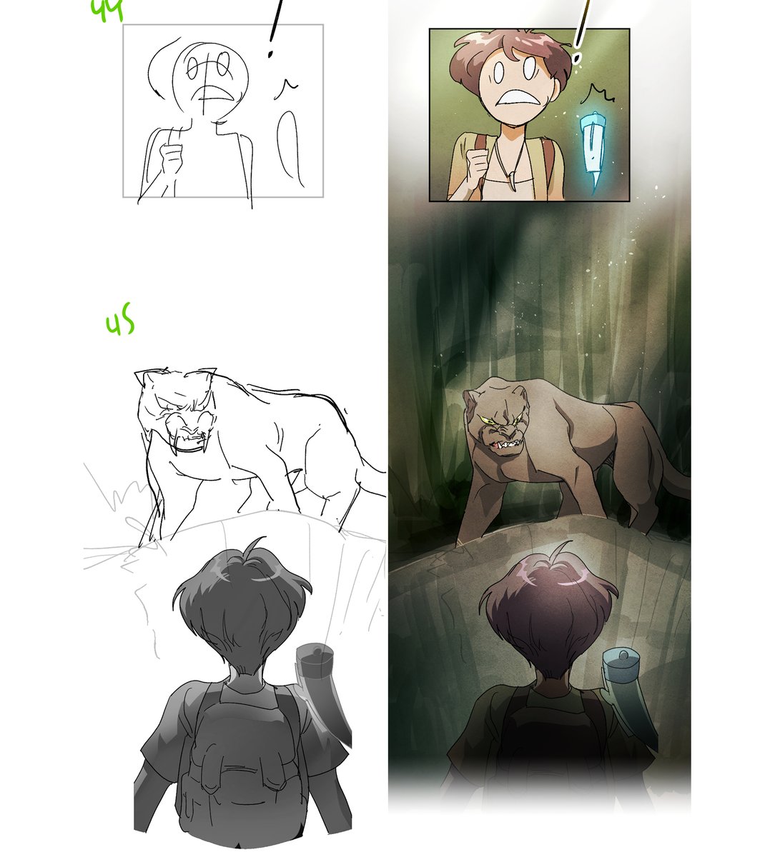 ebaekim's tweet photo. Work in progress images for episode 34! https://t.co/WtVUOuQ1Lr