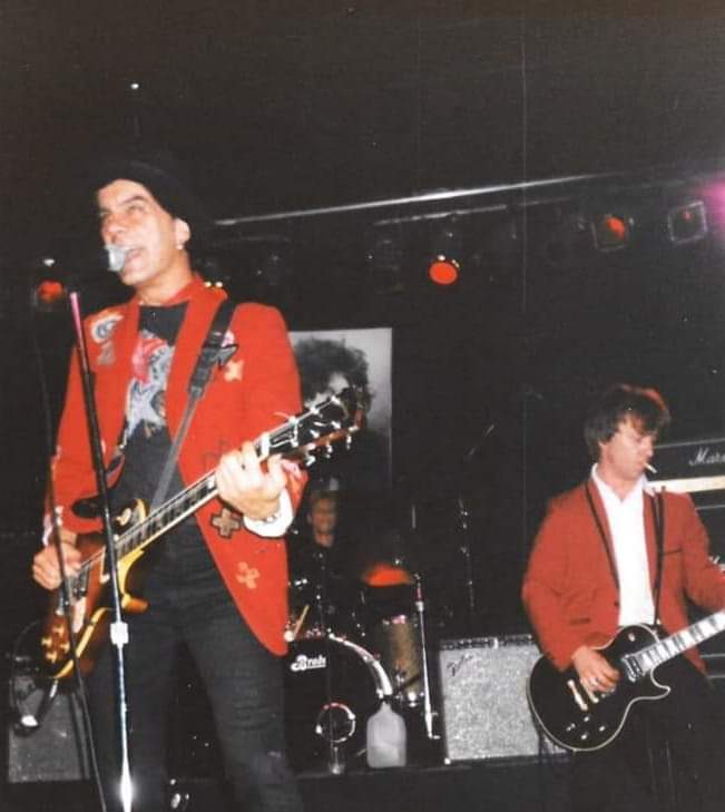 My friend Michael sent me this ,from John's memorial. 
#walterlure #johnnythunders #jerrynolan
#joeypinter 
1991
#theheartbreakers set,
I guess the last one with Walter and Jerry