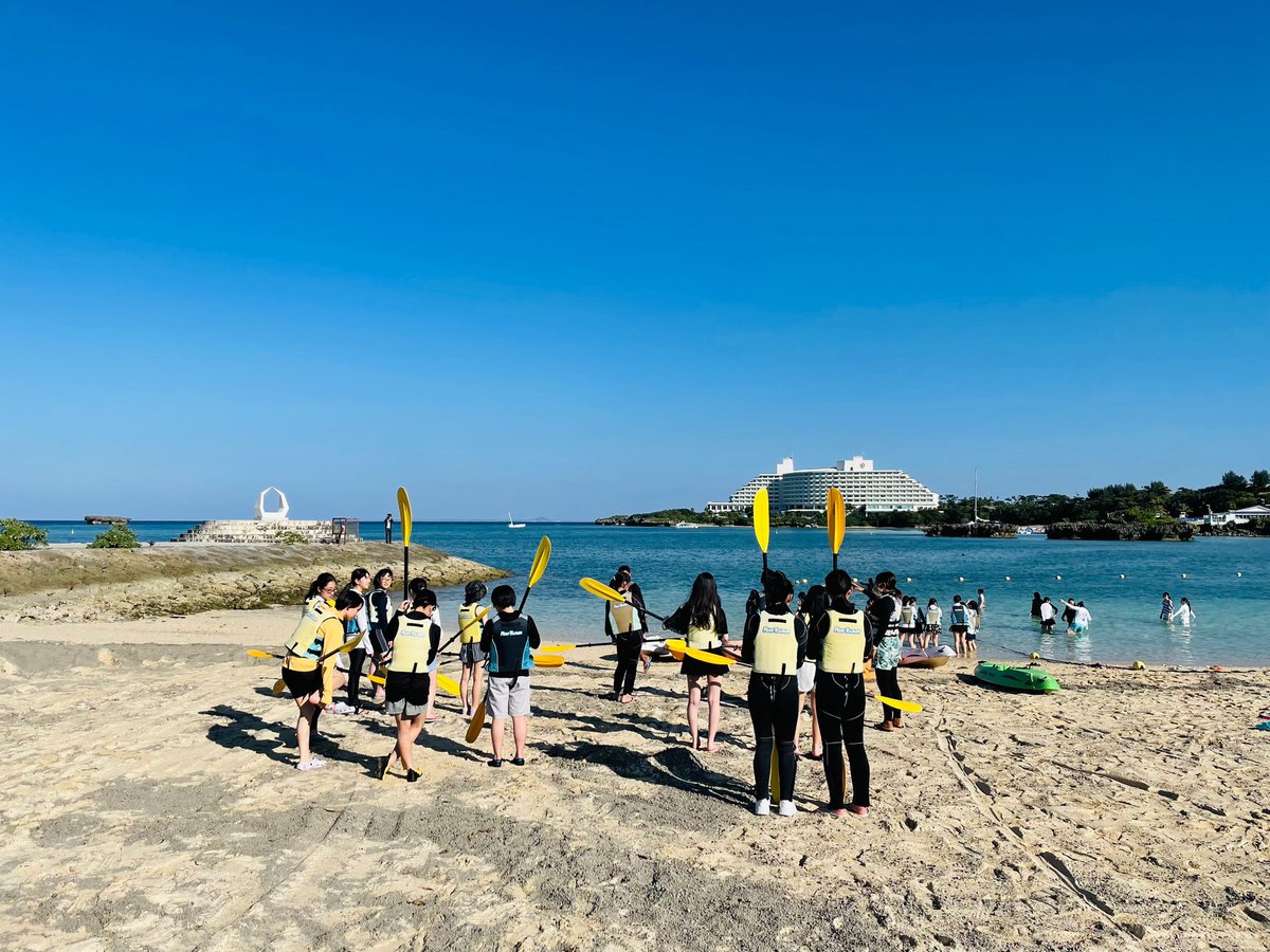 NabeeBeach's tweet photo. 久しぶりの修学旅行生の受け入れができました😭コロナで約90%減の状況なので実施できて本当に良かったです🎶 https://t.co/zbrvOQ88i8