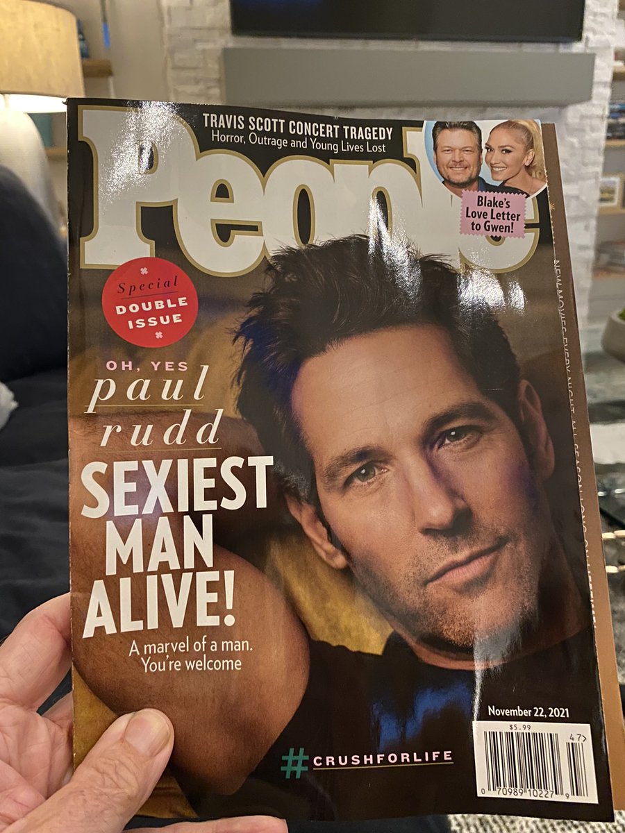 You got it right, <a href="/people/">People</a>! Congrats #paulrudd #sexiestmanalive