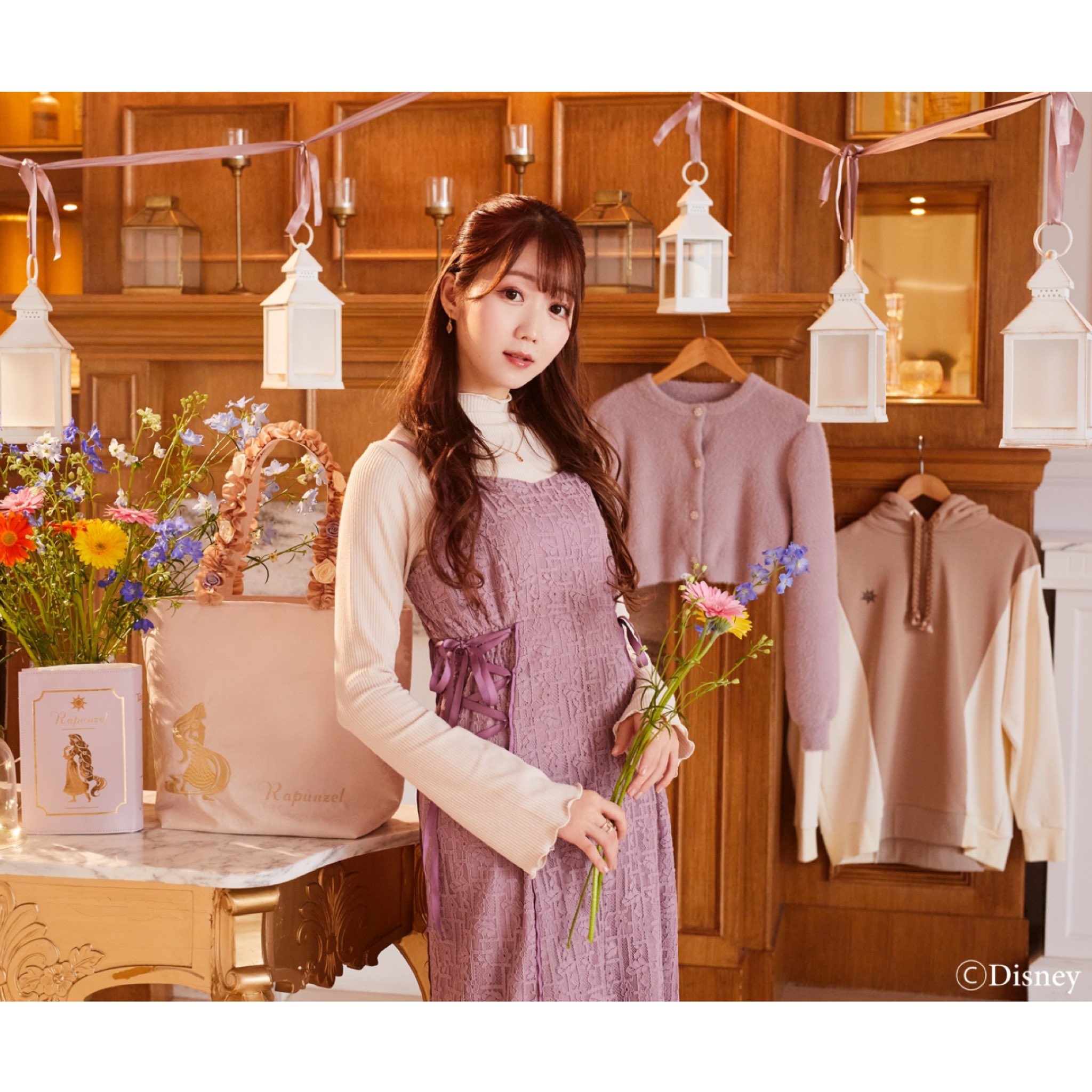 Maison de FLEUR ラプンツェル ワンピース Maison de FLEUR（メゾンドフルール）の「Rapunzel/インナー付き