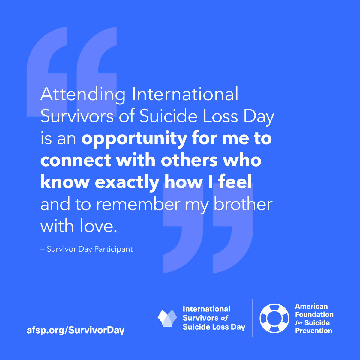 afspnational's tweet photo. Whether in person or online, we hope you'll join us for this special opportunity to join together for healing and support at a #SurvivorDay event near you. To learn how loss survivors will be connecting in your area, please visit: https://t.co/h1ZBUiFFsi https://t.co/Ub9j86UrCg