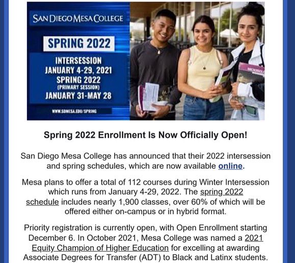 Issue #18 of the MJ Newsletter is out!! 

Don’t miss out on the HEERF relief funds! The deadline is Nov 16th (AKA tomorrow!) the main eligibility requirement is just being enrolled for this Fall semester! 

Be sure to check out the newsletter link below

bit.ly/MJissue18