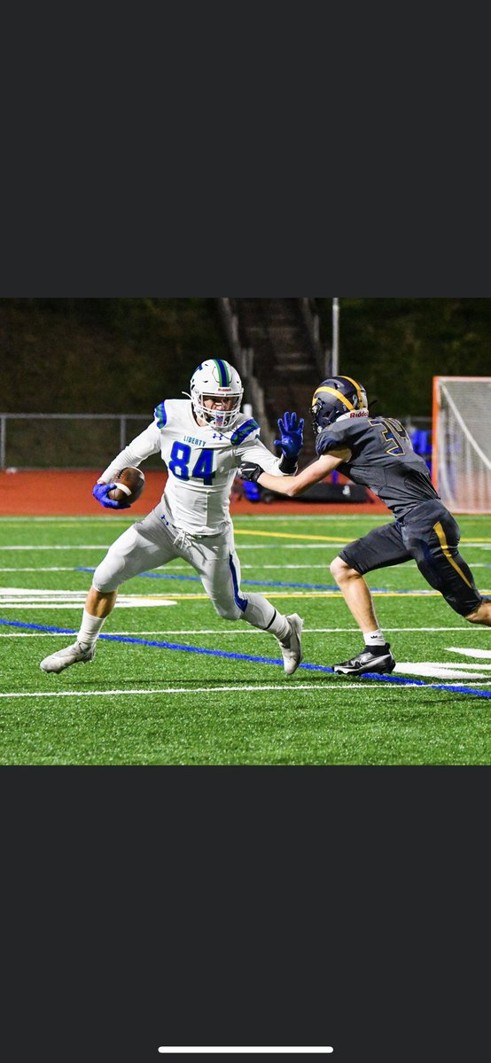 So thankful to be named 1st team all league TE and DE!! <a href="/libertypatsfb/">Liberty Patriots Football</a>