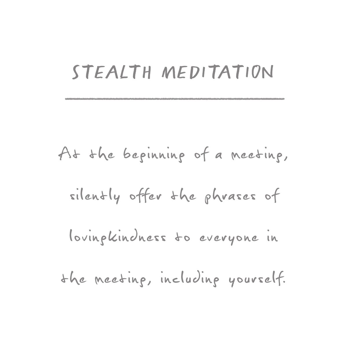 Today's stealth meditation is lovingkindness for those we work with  😊

May you be safe, happy, and healthy.
May we be safe, happy, and healthy.
May all beings be safe, happy, and healthy.