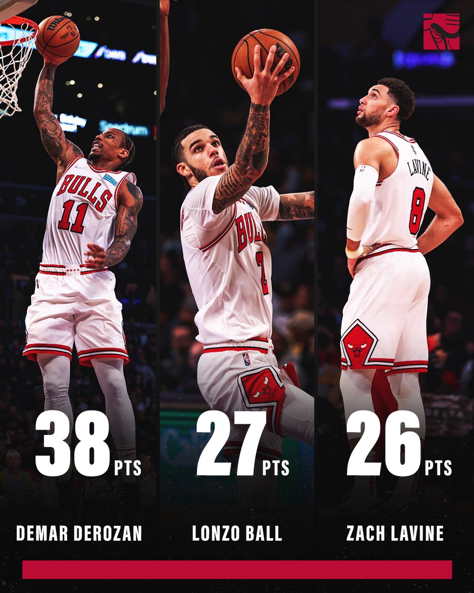 chicagobulls's tweet image. A potent three-pronged scoring attack.