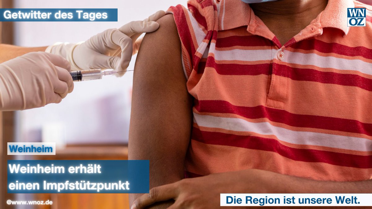 Die Stadt #Weinheim erhält jetzt doch einen #Impfstützpunkt. Das bestätigte der Rhein-Neckar-Kreis am Montag auf Anfrage unserer Redaktion. Ab #wann dort geimpft wird, steht allerdings noch nicht fest. Auch der #Standort ist noch offen. 💉 #wnoz bit.ly/3oAyM4b