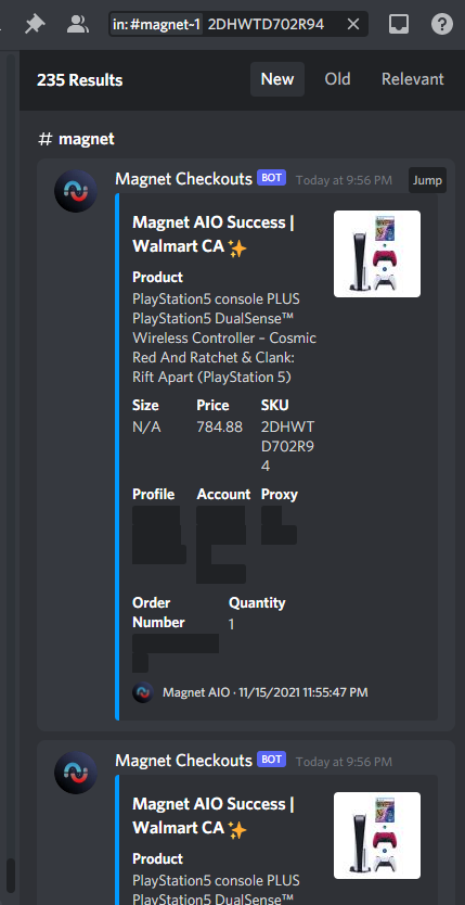 CSAffinity's tweet image. Bots: 
@MagnetAIO
 
Group:
@TheNorthCop
@forbiddengroup
@AcoWicked

Sensei: 
@Keanu_Mina 

Magnet Goated as always. 70-80 Checkouts. Rest Woulda been checkout if bulk buyers had more money. 
Maxxed out each one of their cards.
420 Payment Declines. Webhook Rate Limited