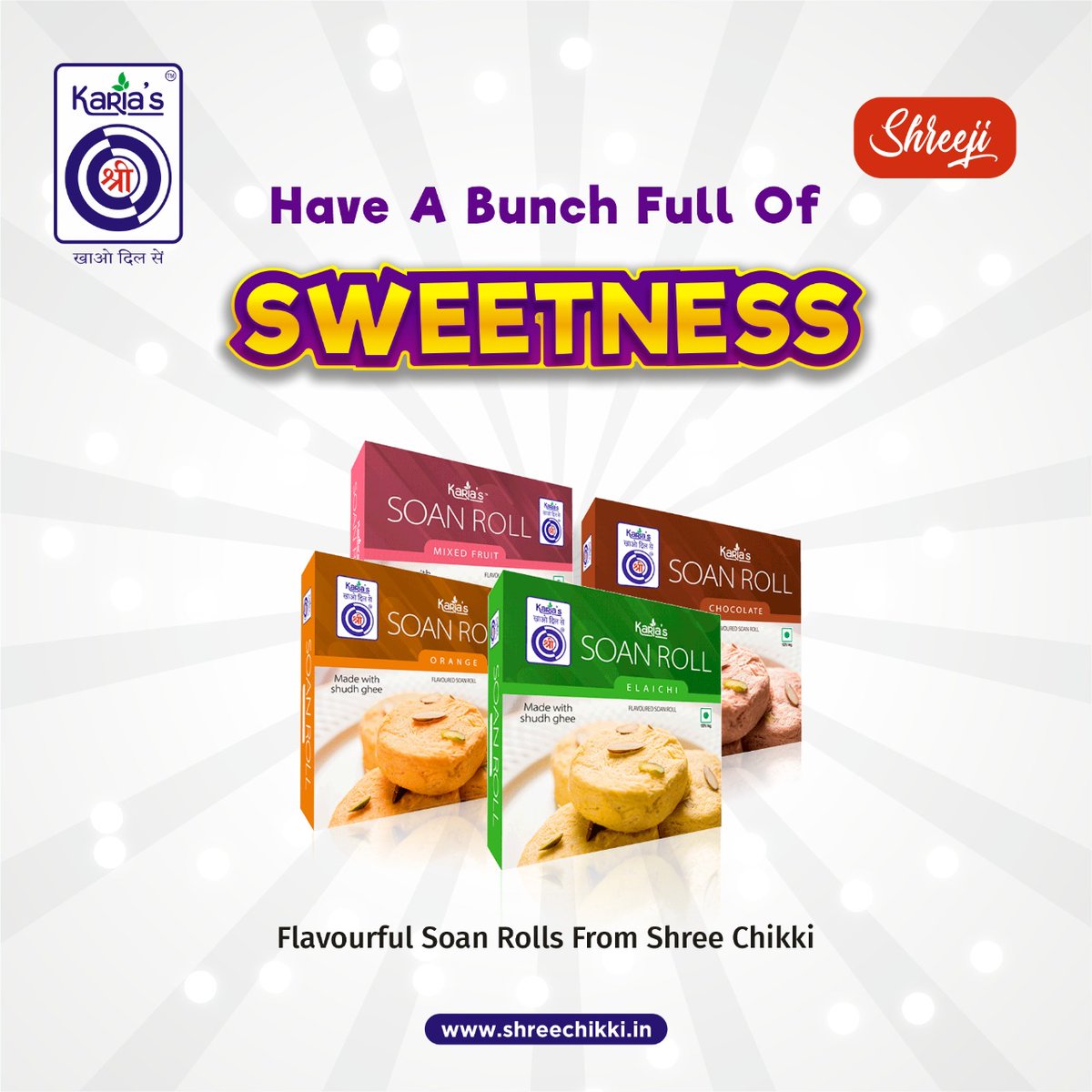 ShreeChikki's tweet photo. Have a bunch full of sweetness
Order From #ShreejiChikki
.
.
https://t.co/x22bxkmuLs
 #soanpapdi #soanroll
#rajgira #rajgirapeanutchikki #chikki #penaut #bestfoodonline #sweets #indiansweets #healthysweetsnack #eathealthy #healthy #indianfood #indiansnack #healthylifestyle #h https://t.co/Y1t5Gul5yW