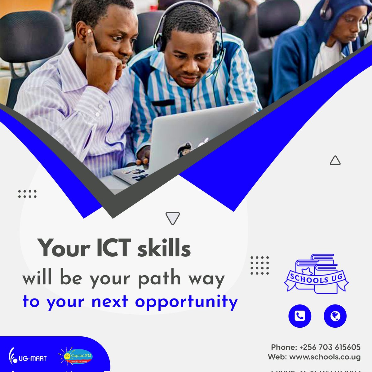 schools_ug's tweet photo. Contrary to what we were taught in schools, ICT shows you that it becomes very much easier to solve a problem when you work as a team. 
Team work is a fundamental aspect in programming. And that, we emphasize very much! https://t.co/IZTwqObiQL