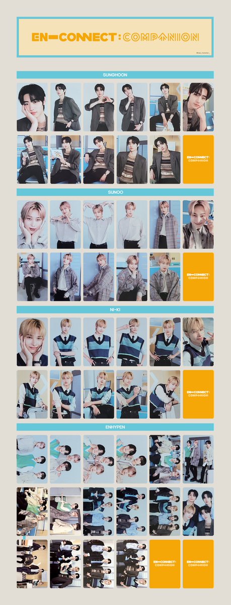 update] #ENHYPEN EN-CONNECT : COMPANION TRADING PHOTOCARD LIST