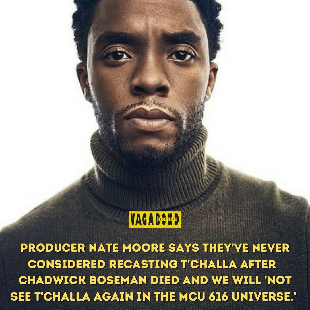 Producer Nate Moore says they've never considered recasting T'Challa after  Chadwick Boseman died and we will 'not see T'Challa again in the MCU 616 Universe.'

#marvelcinematicuniverse #ChadwickBoseman #vagabondbloggers https://t.co/2TLiGSbaqk