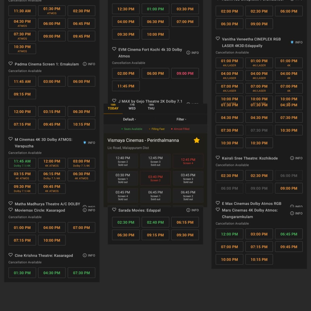 kl78boy's tweet photo. #Kurup Tuesday Booking Status In Kerala ! 💥
Running Successfully...🔥

#KurupBlockbuster @dulQuer @KurupMovie #DulquerSalmaan https://t.co/xaYHguBnsE