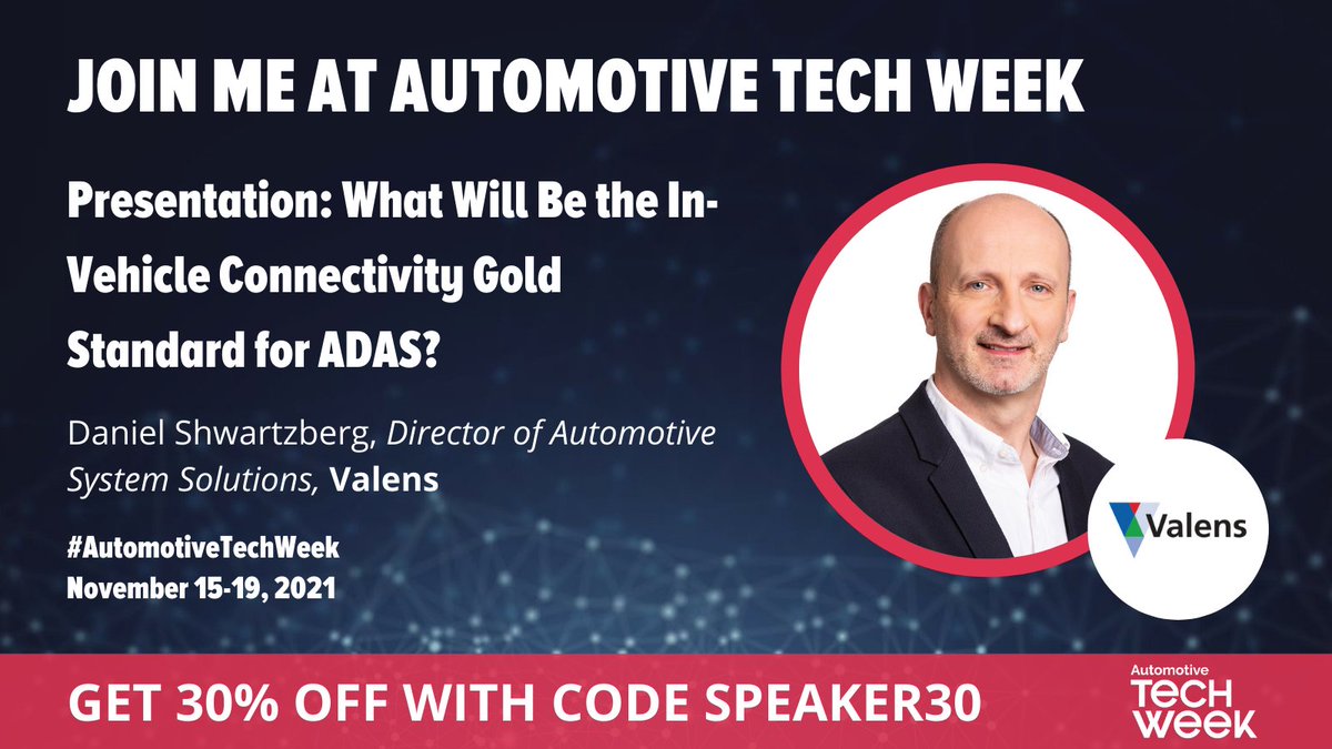 ValensSemi's tweet image. Join us at #AutomotiveTechWeek to learn how #MIPI A-PHY is becoming the automotive industry standard for high-speed ADAS applications. @TUAutomotive #Valens #VLN #Valenssemiconductor @MIPI_Alliance @TUAutomotive