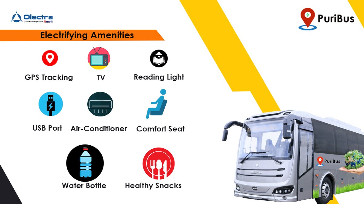 OlectraOfficial's tweet photo. #PuriBus offers a variety of amenities for passenger comfort. https://t.co/CY0JUebWjd