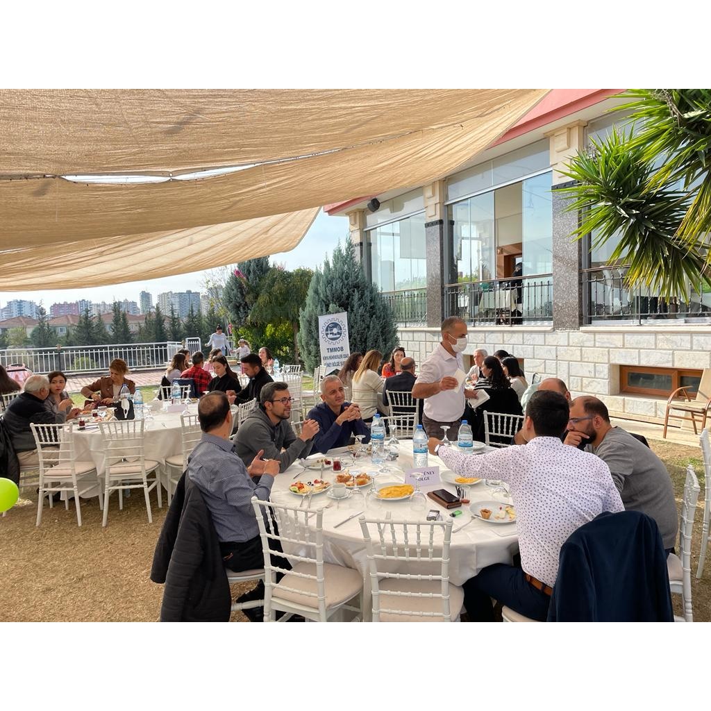 14 Kasım Pazar günü şubemiz üyeleri ile Adana Baro Tesislerinde keyifli bir kahvaltıda buluştuk. 
Kahvaltıya katılan tüm üyelerimize ilgilerinden dolayı teşekkür ederiz.
Saygılarımızla.
TMMOB
KİMYA MÜHENDİSLERİ ODASI
GÜNEY BÖLGE ŞUBESİ