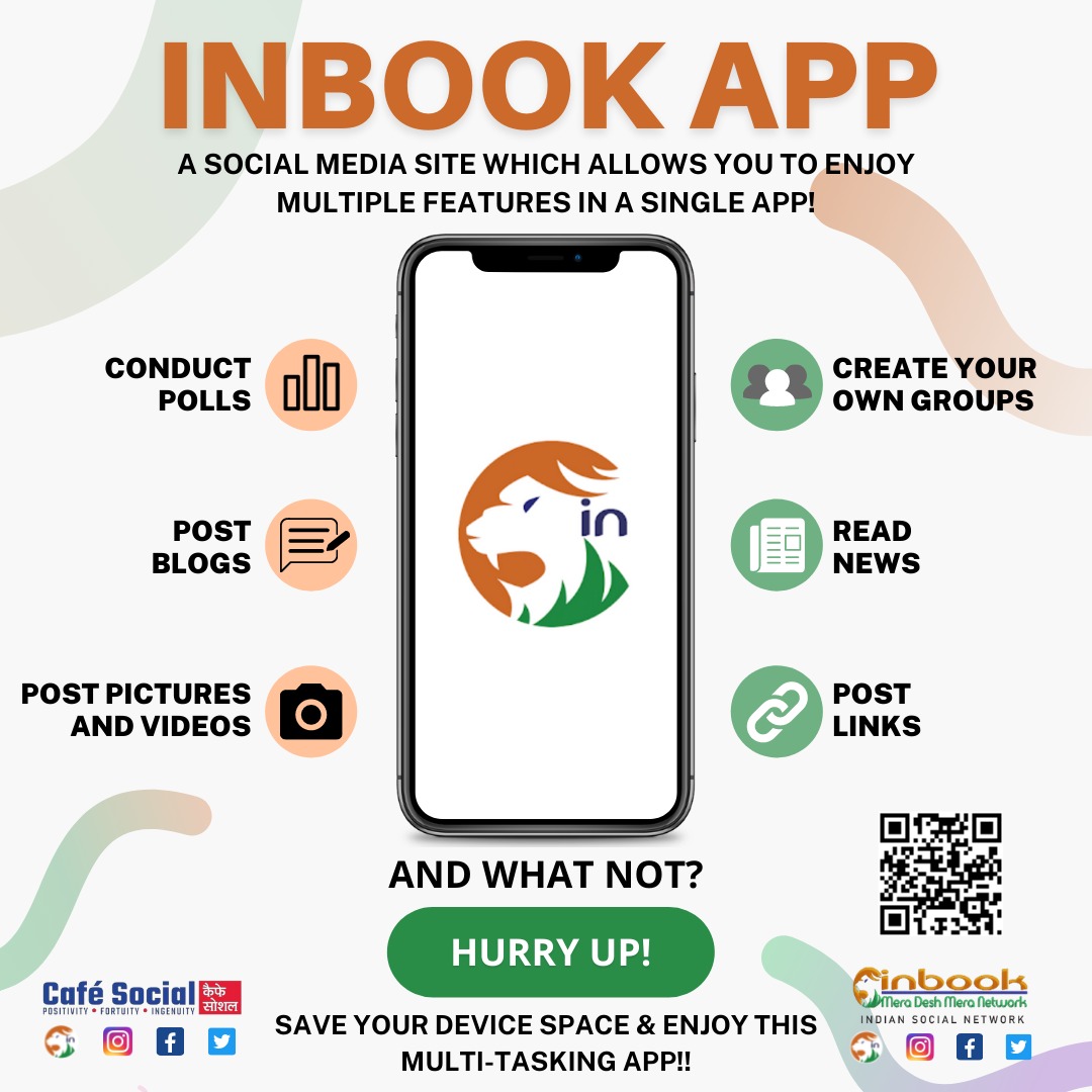 inbookindia's tweet photo. This app will give you a good feeling and you will tell that this platform is different and we have so many things to do on this!!
Download this app today!!
Qr code is given in the image scan it.
App link - https://t.co/qQOph2AW98
#inbook #inbookapp #indianplatform https://t.co/X9zfFPiOpY