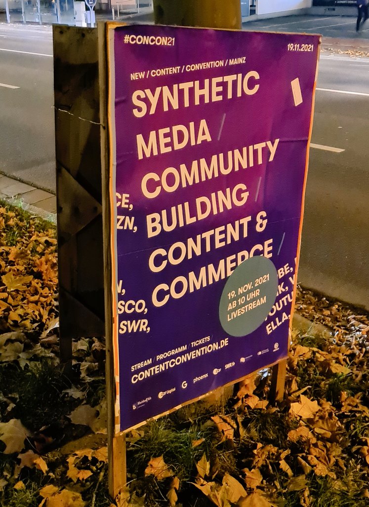 Timo Konrad (@timo_kon) on Twitter photo Große Ereignisse werfen ihre Schatten voraus. Diesen Freitag: #ConCon21 in der Medienhauptstadt #Mainz - dem Zuhause von <a href="/ZDF/">ZDF</a>, <a href="/ARDde/">rundawn</a>, <a href="/phoenix_de/">phoenix</a>, @VRMwirbewegen, <a href="/ZDF_digital/">ZDF Digital</a>, <a href="/UbisoftDE/">UbisoftDE</a>. Mit dabei auch Malu #Dreyer, <a href="/HeikeRaab/">Heike Raab</a> & @MedienanstaltRP
Infos: contentconvention.de Große Ereignisse werfen ihre Schatten voraus. Diesen Freitag: #ConCon21 in der Medienhauptstadt #Mainz - dem Zuhause von <a href="/ZDF/">ZDF</a>, <a href="/ARDde/">rundawn</a>, <a href="/phoenix_de/">phoenix</a>, @VRMwirbewegen, <a href="/ZDF_digital/">ZDF Digital</a>, <a href="/UbisoftDE/">UbisoftDE</a>. Mit dabei auch Malu #Dreyer, <a href="/HeikeRaab/">Heike Raab</a> & @MedienanstaltRP
Infos: contentconvention.de