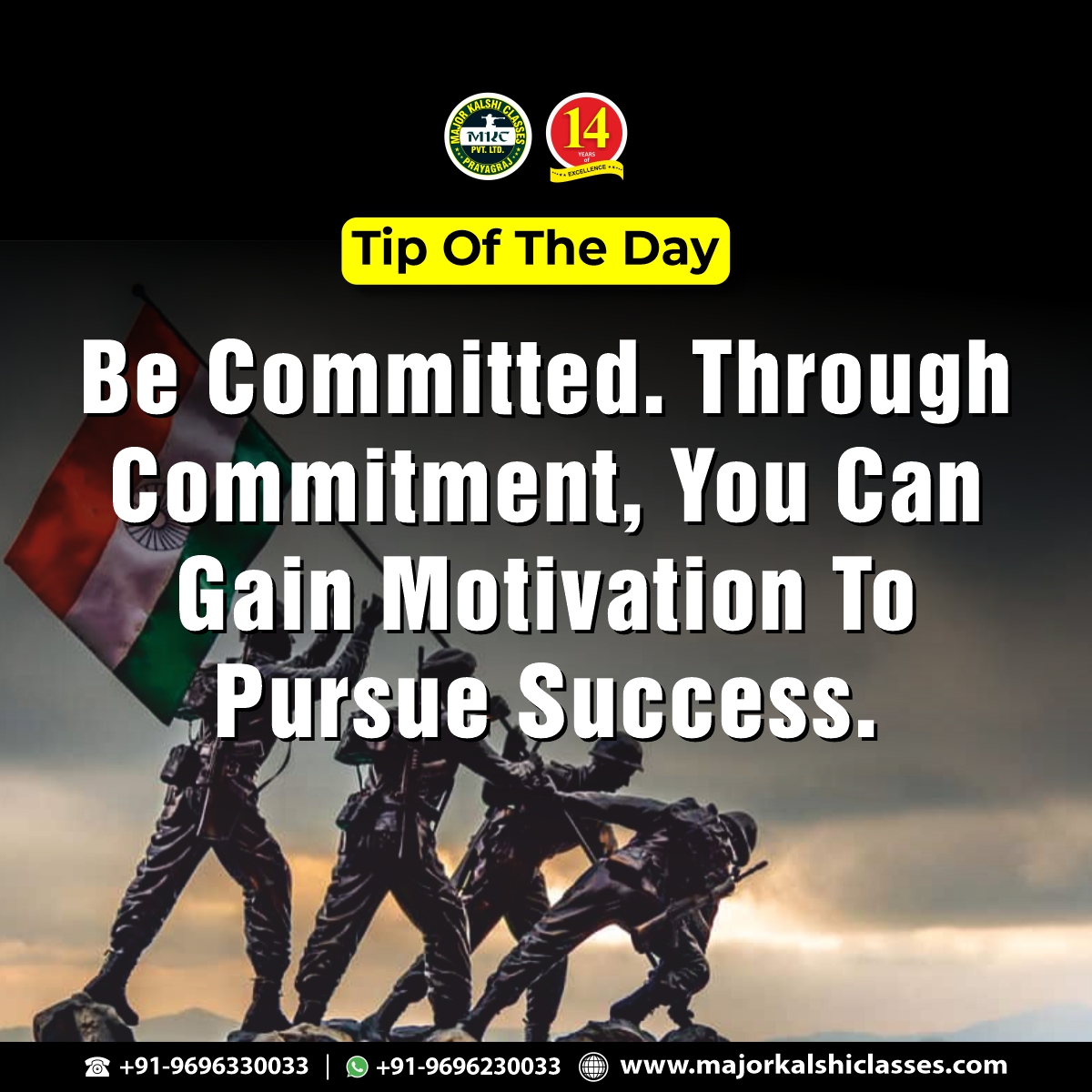 MajKalshiClases's tweet photo. Tip Of The Day ๐ช
.
.
.
.
.
.
.
.
.
#motivation #motivationaltips #tip #tips #motivationaltip #mkc #majorkalshiclasses #allahabad #cdsexam #ndaexam #defenceclasses #defencecoaching https://t.co/O4L4327hv4