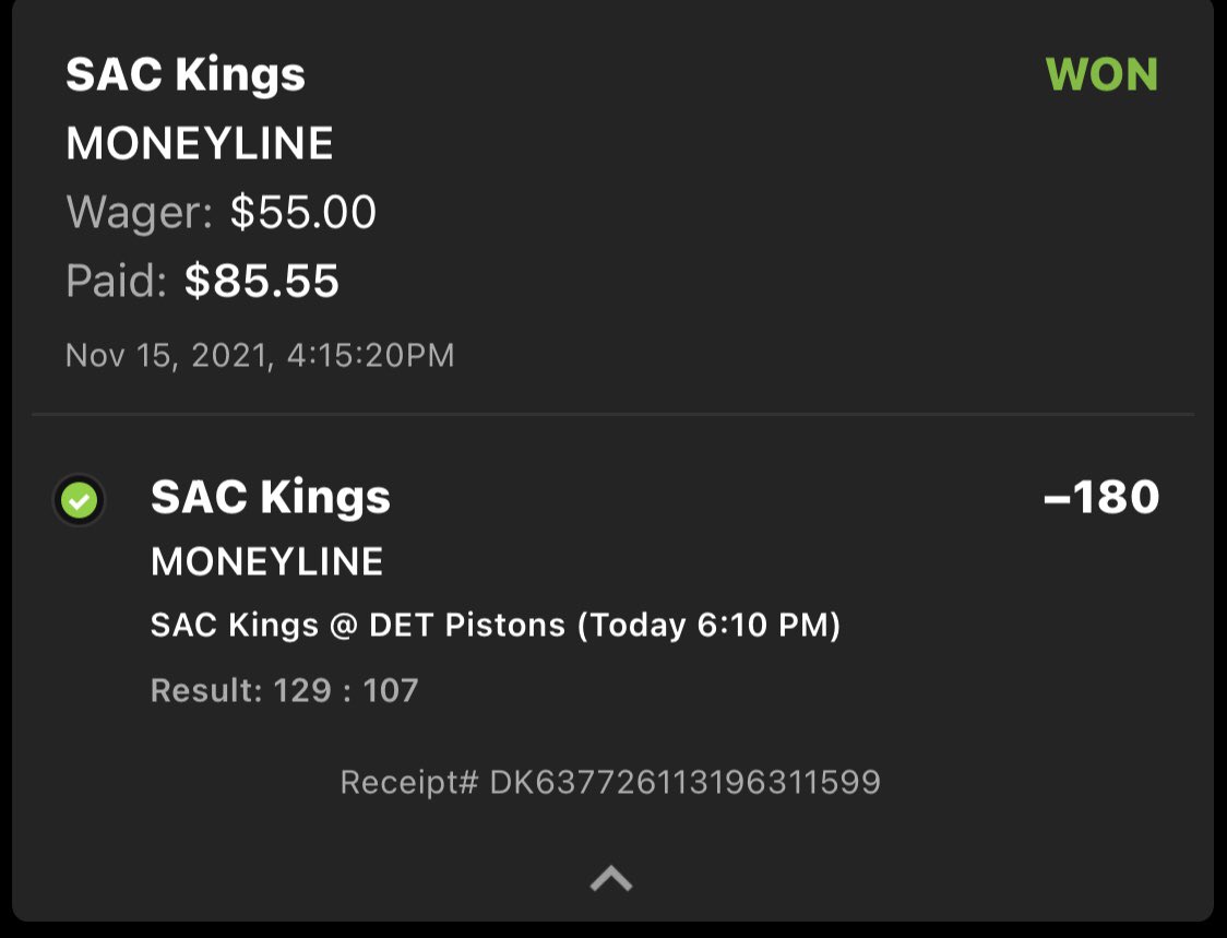 I am now officially 1-0 when choosing to tail <a href="/KyleLarsonRacin/">Kyle Larson</a>. Does this officially make him the best ever? I think you know the answer. 

YUNG MONEY MAKIN’ ME MONEY!