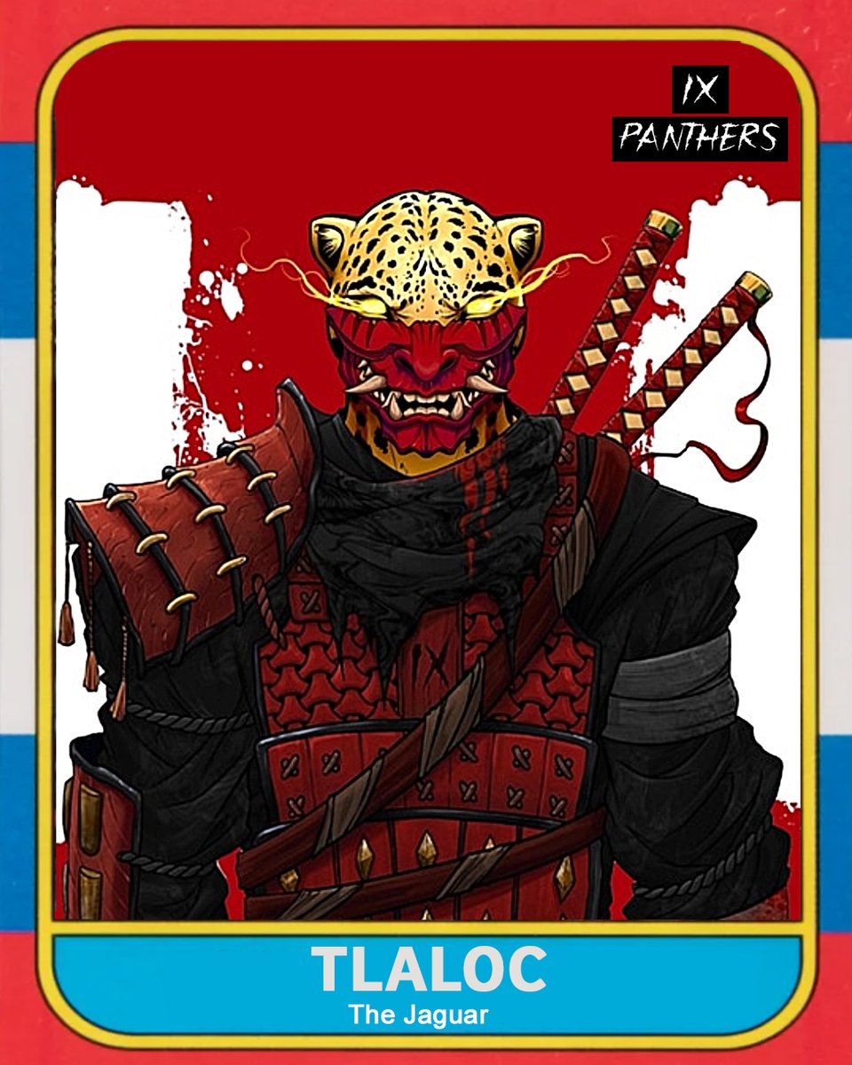 Fromdowntown33's tweet photo. Consider checking out @IXPanthers to learn more about their vision and community. I'm not the most creative but wanted to enter the Art Derivative Competition. Here is TLALOC's rookie card.
#ixpanthers #NFTCommunity #NFTLAUNCH https://t.co/JG7fjRKAB0