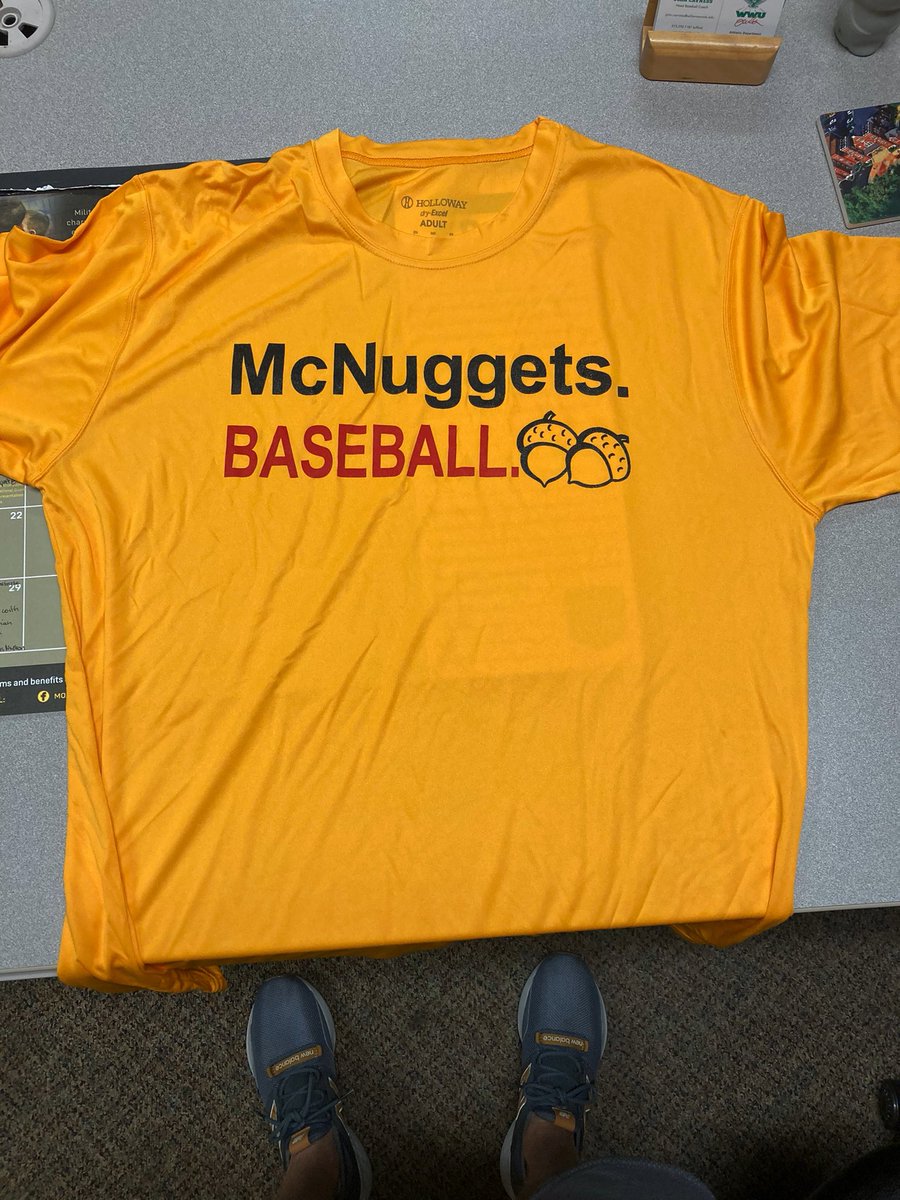 JohnCavness's tweet photo. Alum Mike Minner and the @Nuts__Baseball hooking me up with another great shirt after their fundraiser last weekend! #NutsBaseball https://t.co/c7nOCoc7g2