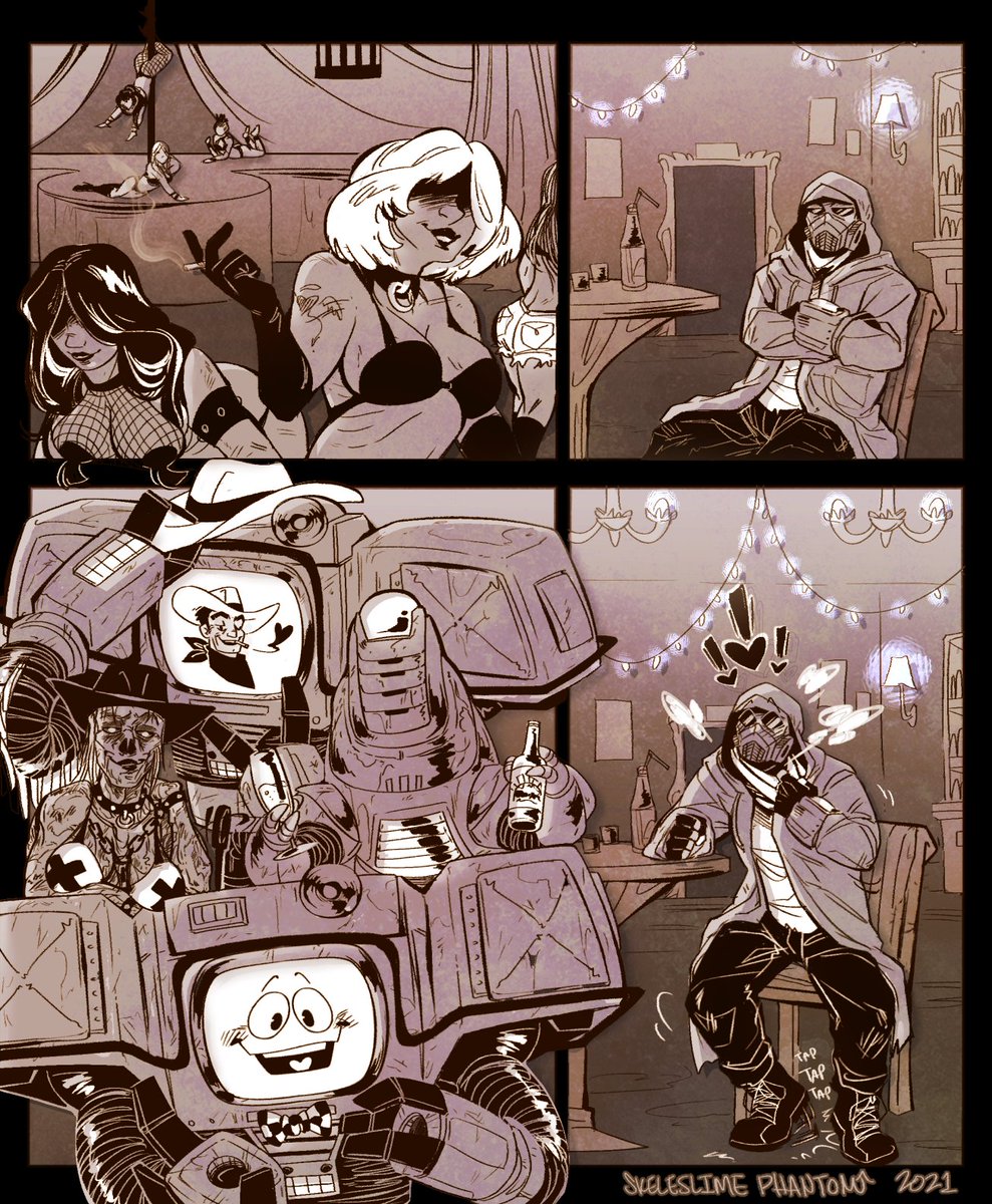 SkeleSlime's tweet image. [FNV] Listen, the workers @ Gomorrah are all fine and dandy, but lets be honest about who the REAL hotties of New Vegas/Freeside are. 🖤