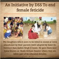 GouravDhimanIn1's tweet photo. Even today there are many such people who create an atmosphere of worry and sadness on the birth of more than one daughter.  Sant Dr. @Gurmeetramrahim Singh Ji Insan is setting an example for such people.  He adopted many girls who were either to be killed in the womb
 #newlife https://t.co/rTx4f5vn2R