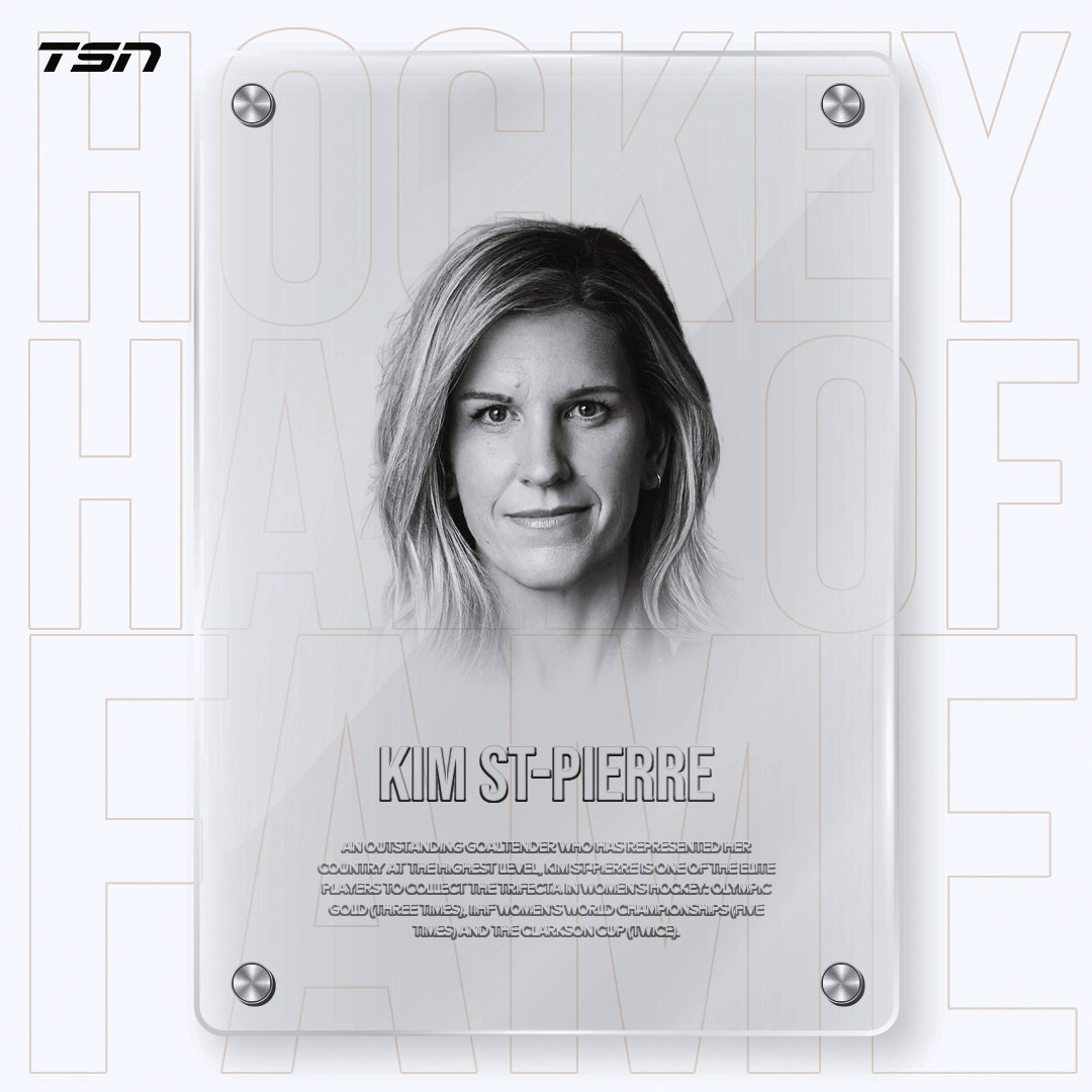 TSN_Sports's tweet photo. Kim St-Pierre is officially inducted into the Hockey Hall of Fame!

@HockeyHallFame https://t.co/A4JHWE6vxF