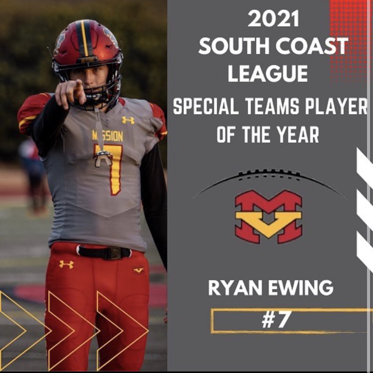 Honored to be the 2021 South Coast League Special Teams Player Of The Year. Great way to wrap up senior season <a href="/diablocjohnson/">Chad Johnson</a> <a href="/westcoastkick/">West Coast Kicking</a> <a href="/ocvarsityguy/">Dan Albano</a>