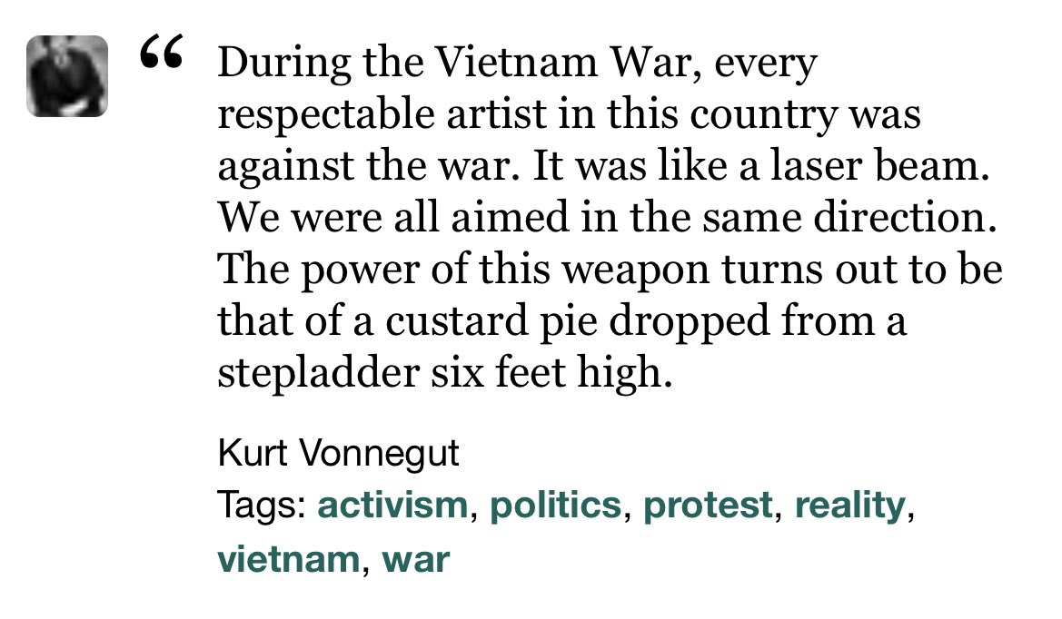 It's idiotic that anyone writes about the power of art when these two Kurt  Vonnegut quotes are really all you need on the subject., image size:1169x682