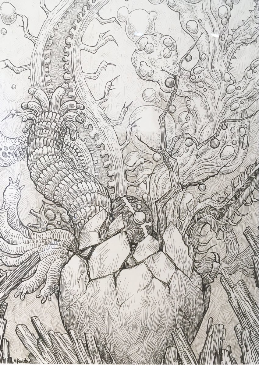 絵はペン画なので当然一点もので、描き下ろし。