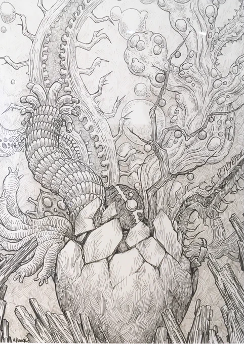 絵はペン画なので当然一点もので、描き下ろし。