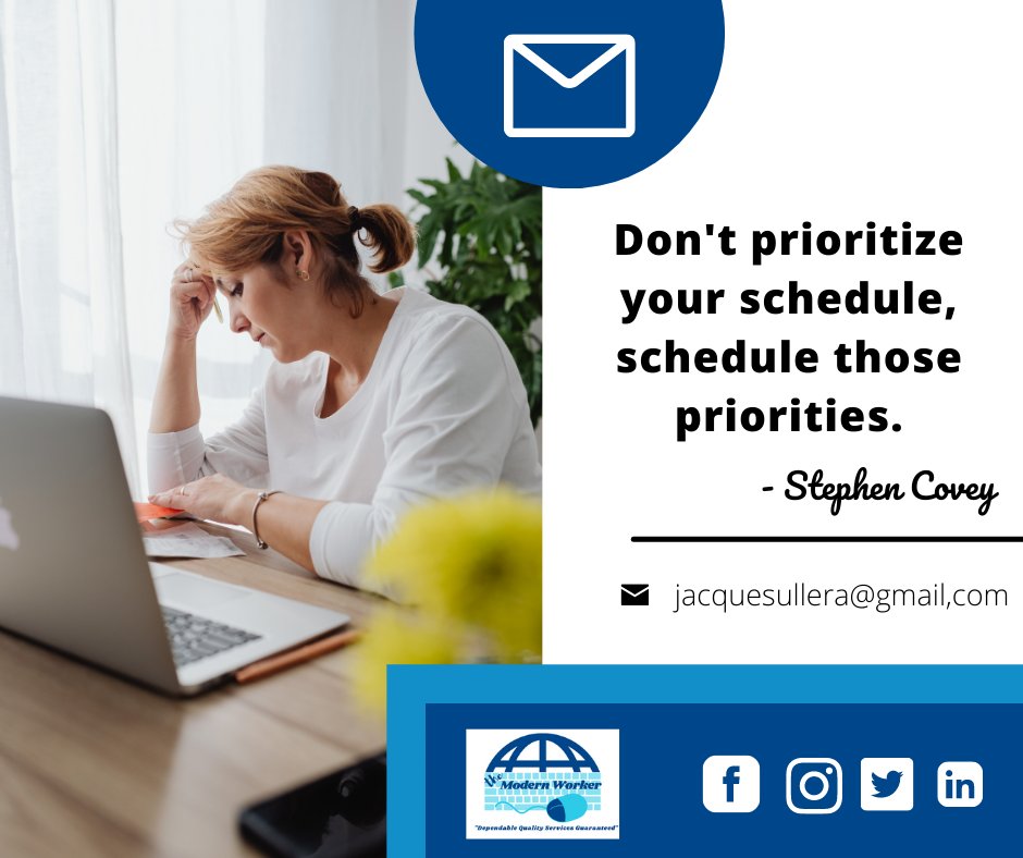 Receiving lots of emails is stressful. You often miss important messages. Organize your emails with the help of an administrative assistant.

I am Jacquelyn and I offer my administrative quality services to help you with your business .

#dependableva #vajob